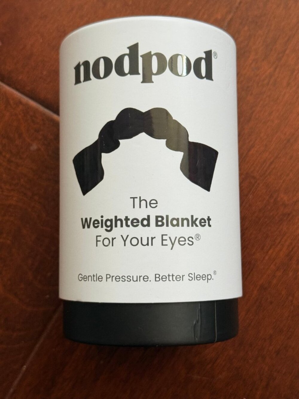 NodPod Weighted Blanket For Your Eyes Aid Better Sleep - Color: Onyx Black